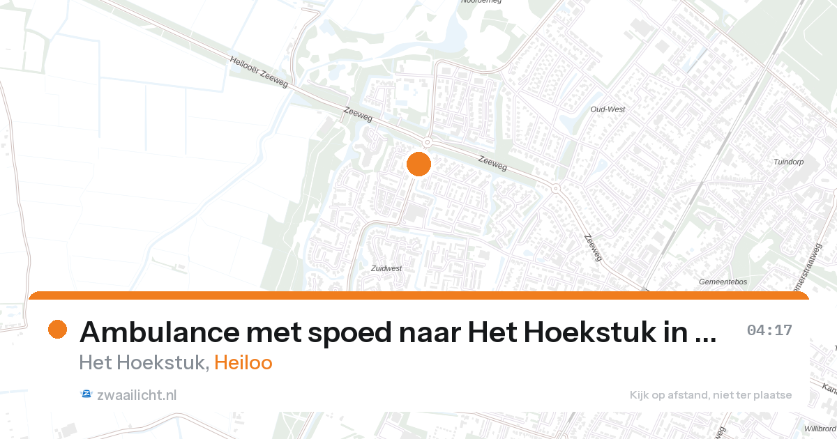 Ambulance met spoed naar Het Hoekstuk in Heiloo — 28 aug 2026