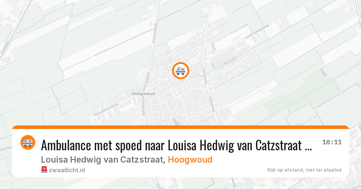 Ambulance met spoed naar Louisa Hedwig van Catzstraat in Hoogwoud — 17 mrt 2026