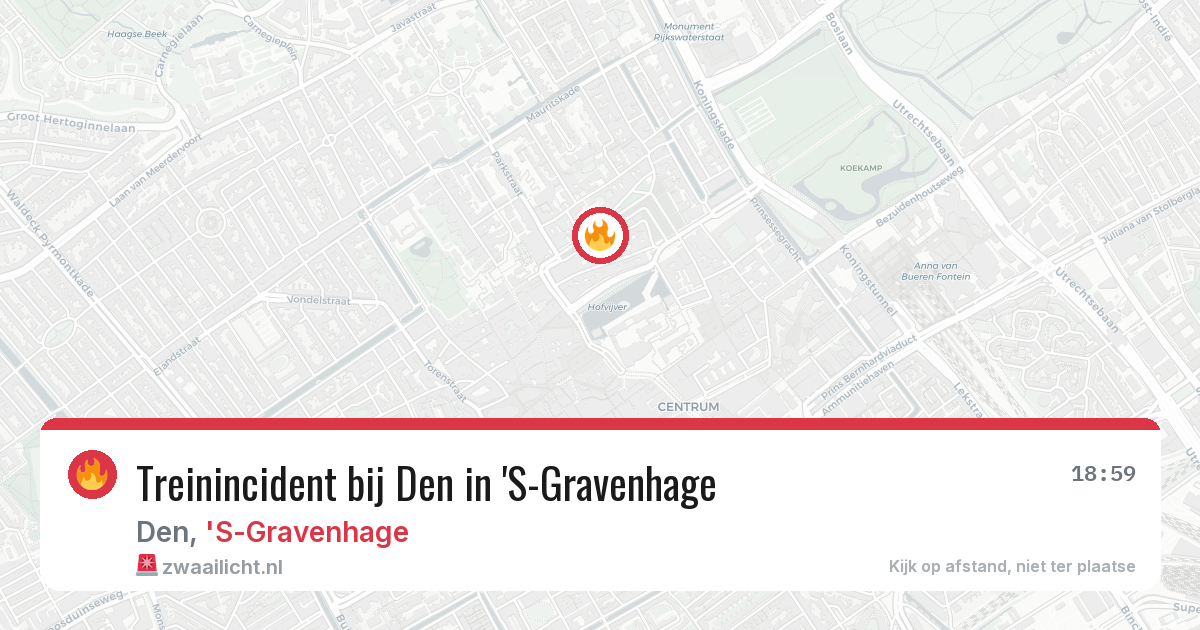 Treinincident bij Den in 'S-Gravenhage — 22 jun 2026