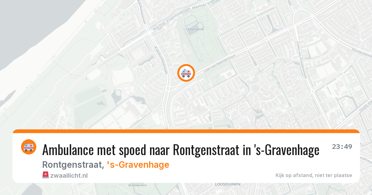 Ambulance met spoed naar Rontgenstraat in 's-Gravenhage — 30 mei 2026