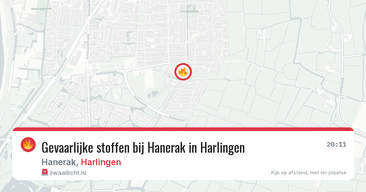 Gevaarlijke stoffen bij Hanerak in Harlingen — 3 jun 2026