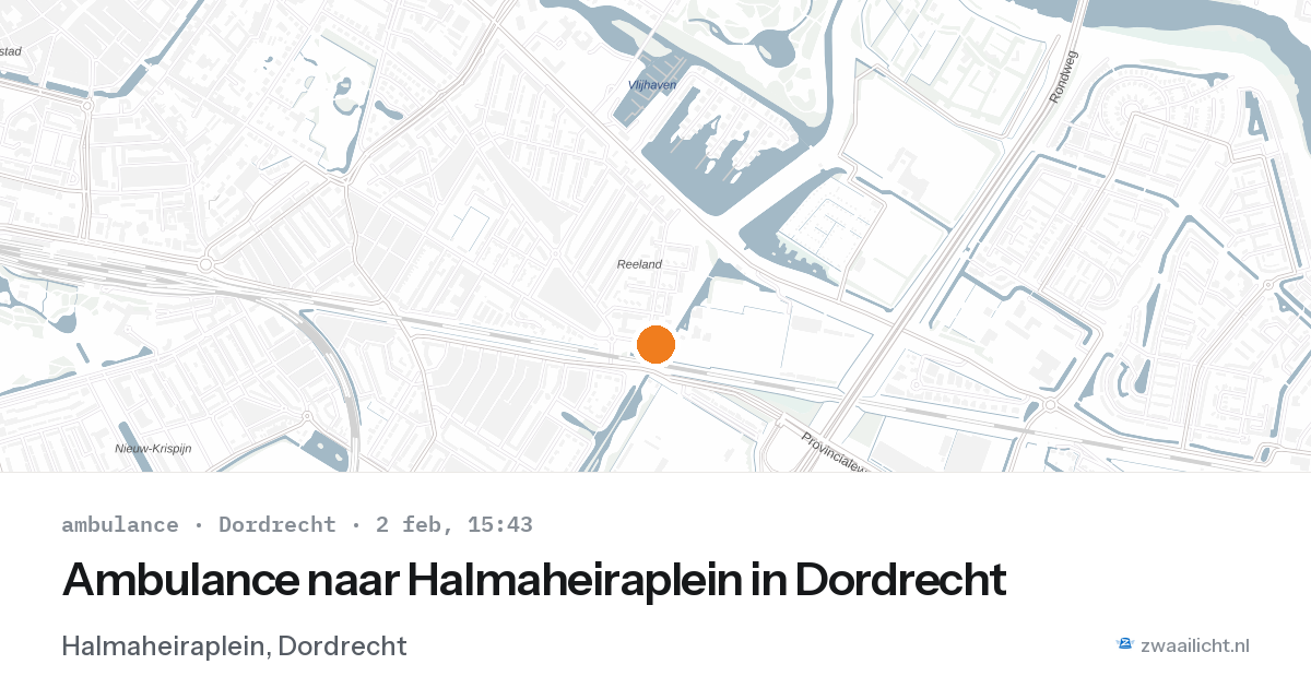 Ambulance naar Halmaheiraplein in Dordrecht — 2 feb 2026