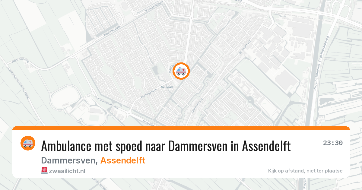 Ambulance met spoed naar Dammersven in Assendelft — 22 apr 2026