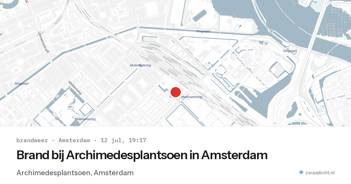 Brand bij Archimedesplantsoen in Amsterdam — 12 jul 2026