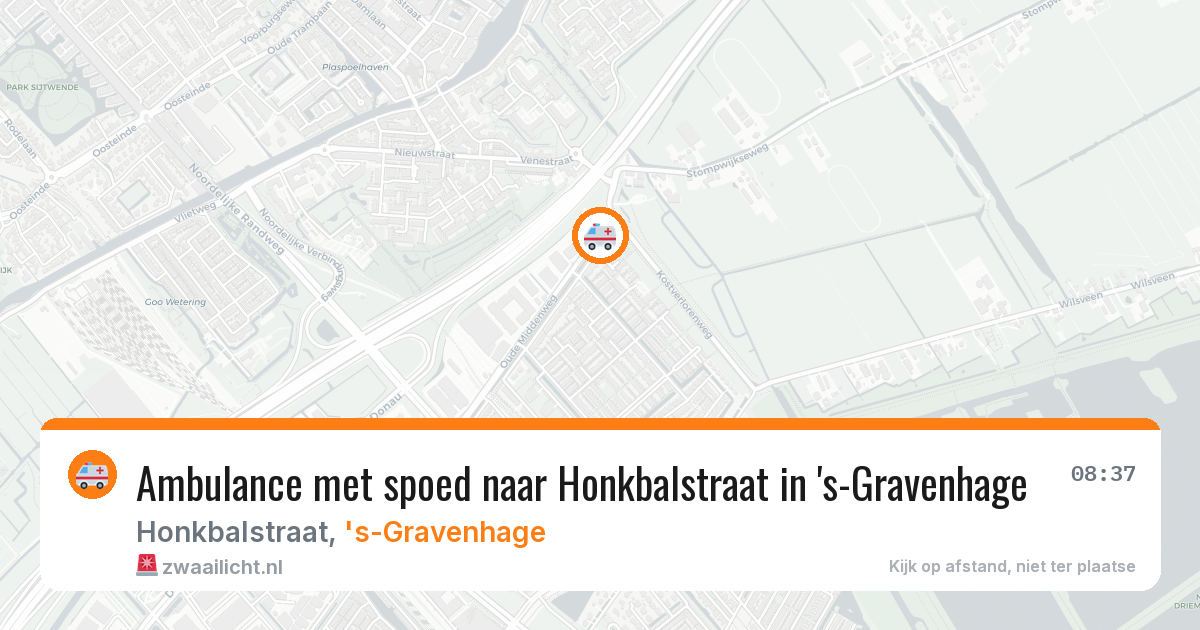 Ambulance met spoed naar Honkbalstraat in 's-Gravenhage — 19 mei 2026