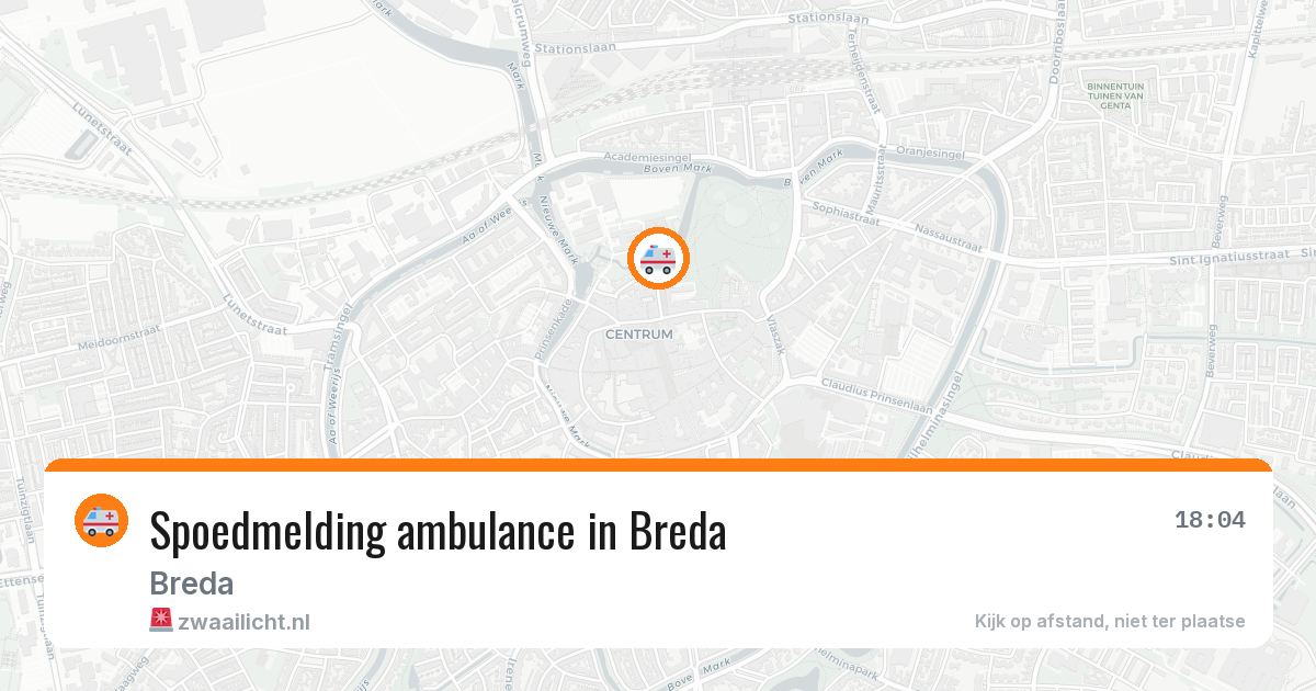 Spoedmelding ambulance in Breda — 31 jul 2026