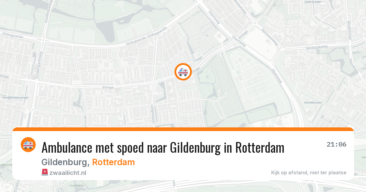 Ambulance met spoed naar Gildenburg in Rotterdam — 15 mrt 2026