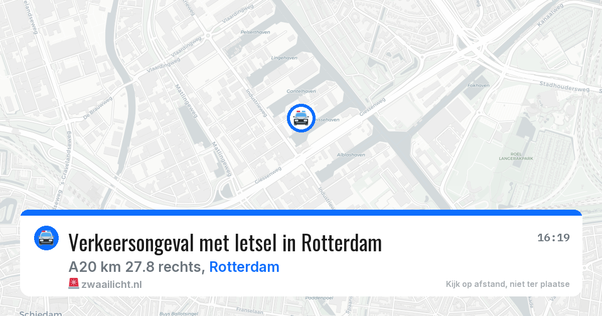 Verkeersongeval met letsel in Rotterdam — 13 aug 2026