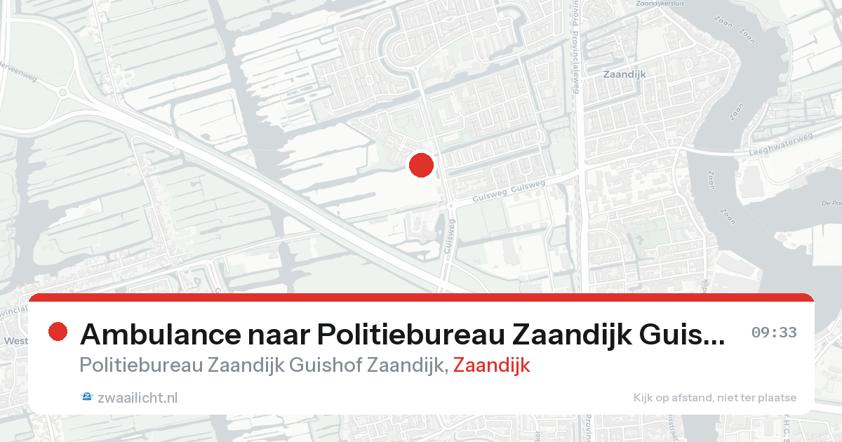 Ambulance naar Politiebureau Zaandijk Guishof Zaandijk in Zaandijk — 31 jan 2026