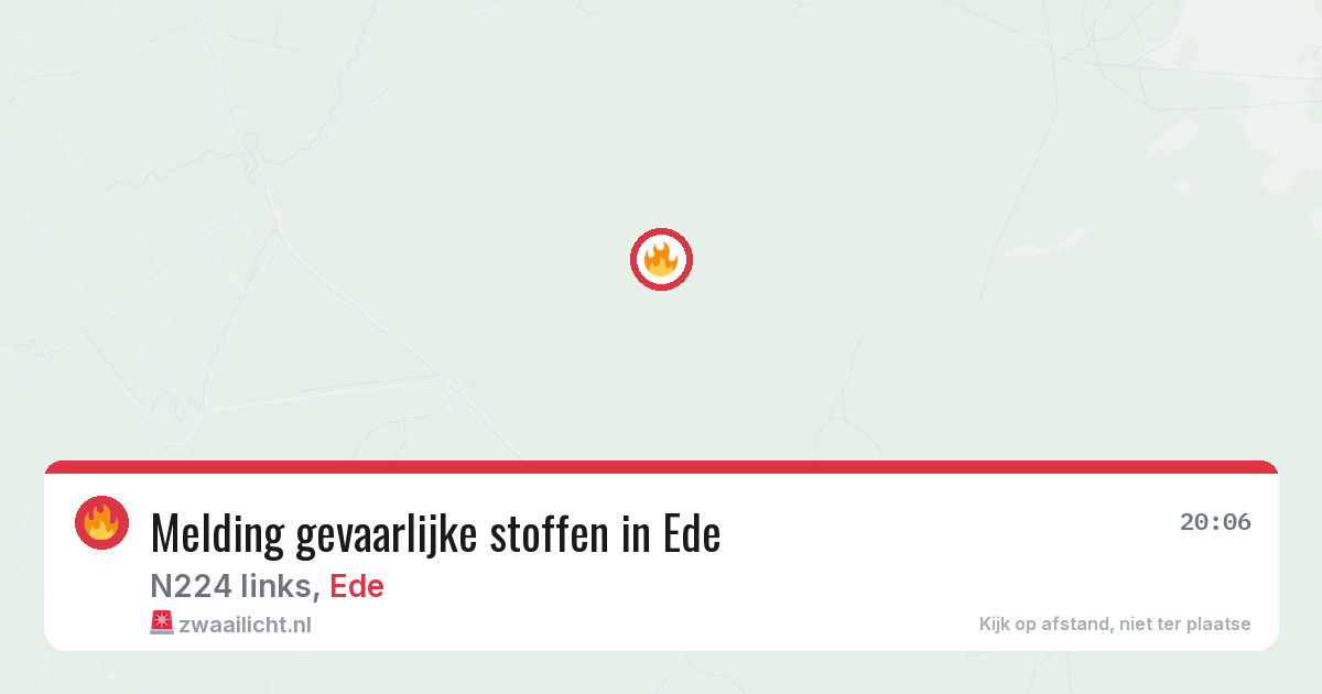 Melding gevaarlijke stoffen in Ede — 22 mei 2026