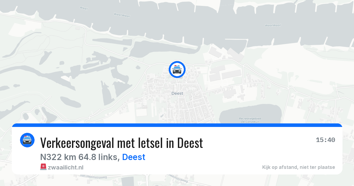 Verkeersongeval met letsel in Deest — 28 apr 2026