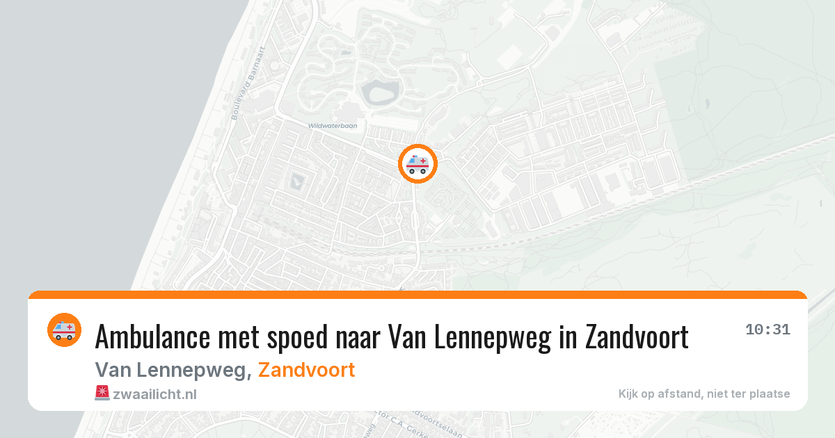 Ambulance met spoed naar Van Lennepweg in Zandvoort — 12 feb 2026
