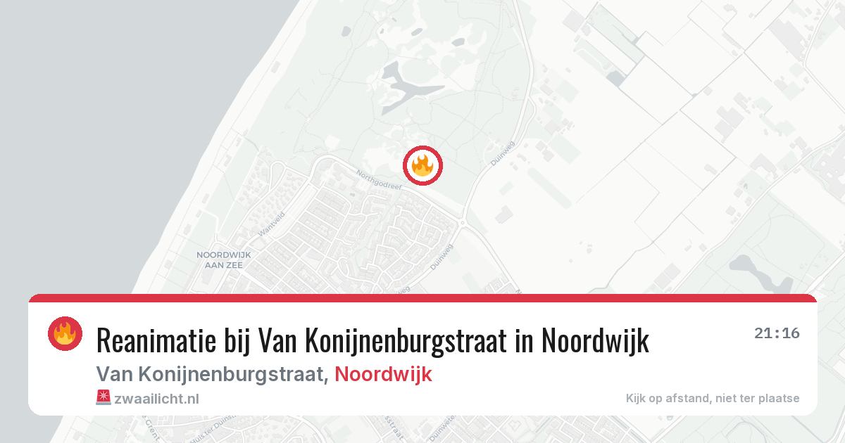 Reanimatie bij Van Konijnenburgstraat in Noordwijk — 11 mei 2026