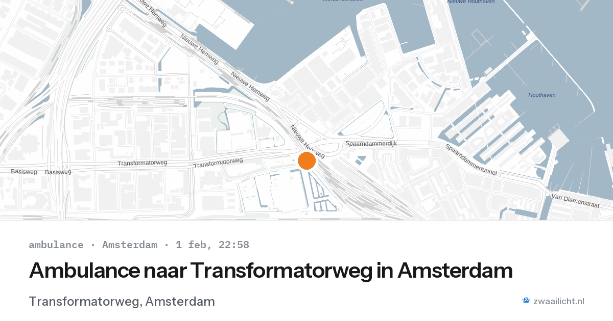 Ambulance naar Transformatorweg in Amsterdam — 1 feb 2026