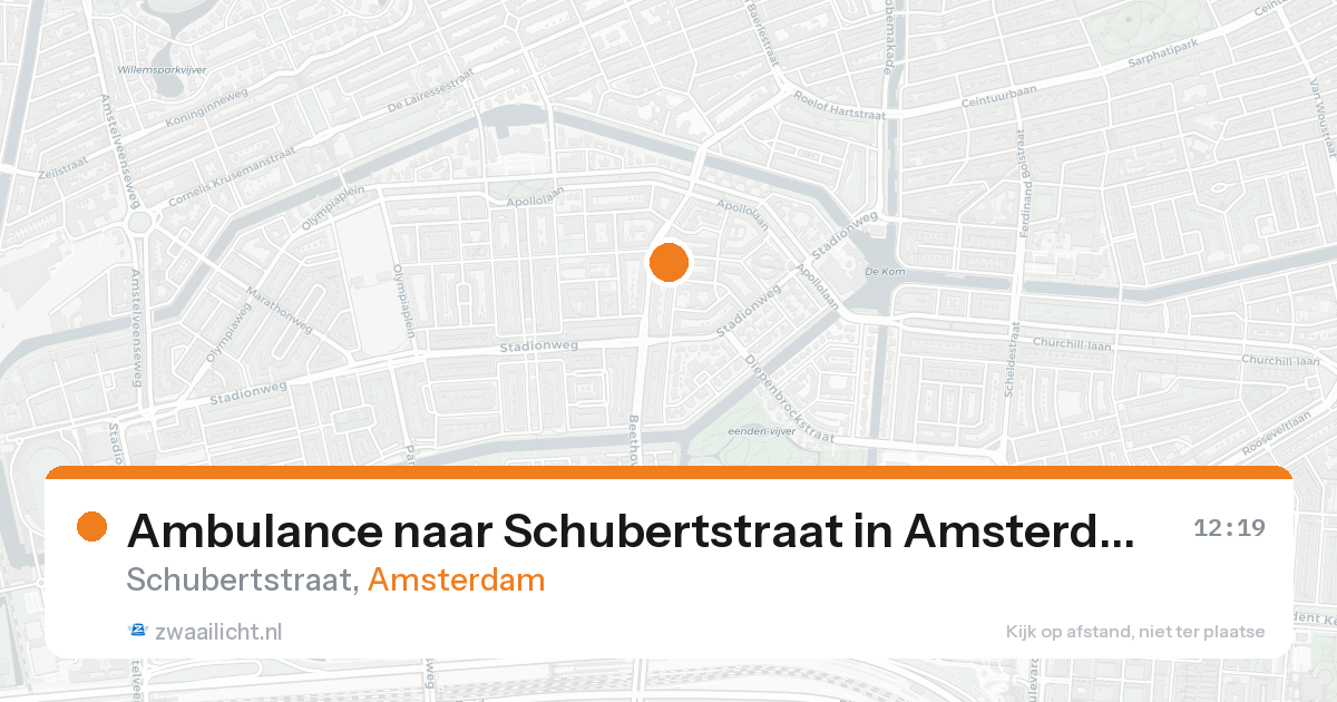 Ambulance naar Schubertstraat in Amsterdam — 17 aug 2026