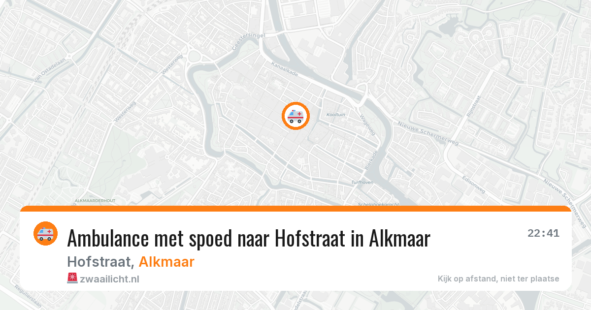 Ambulance met spoed naar Hofstraat in Alkmaar — 29 jun 2026