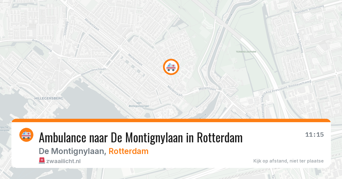 Ambulance naar De Montignylaan in Rotterdam — 16 mei 2026