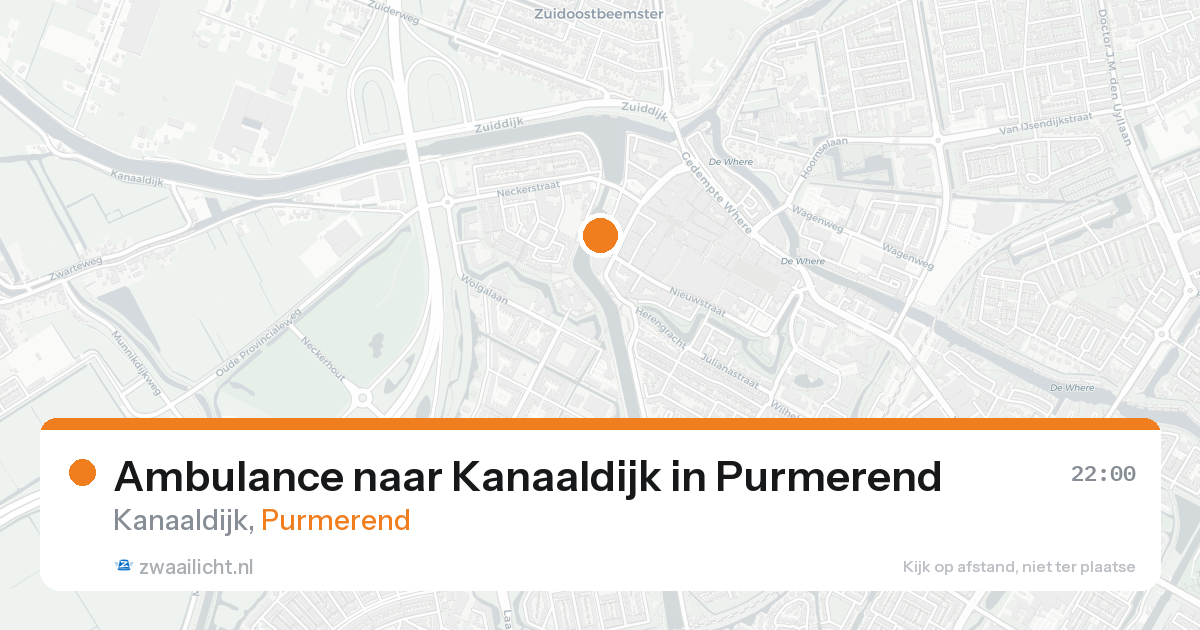 Ambulance naar Kanaaldijk in Purmerend — 15 aug 2026