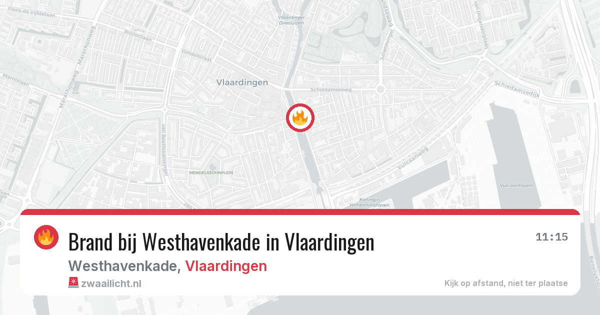 Brand bij Westhavenkade in Vlaardingen — 27 jun 2026