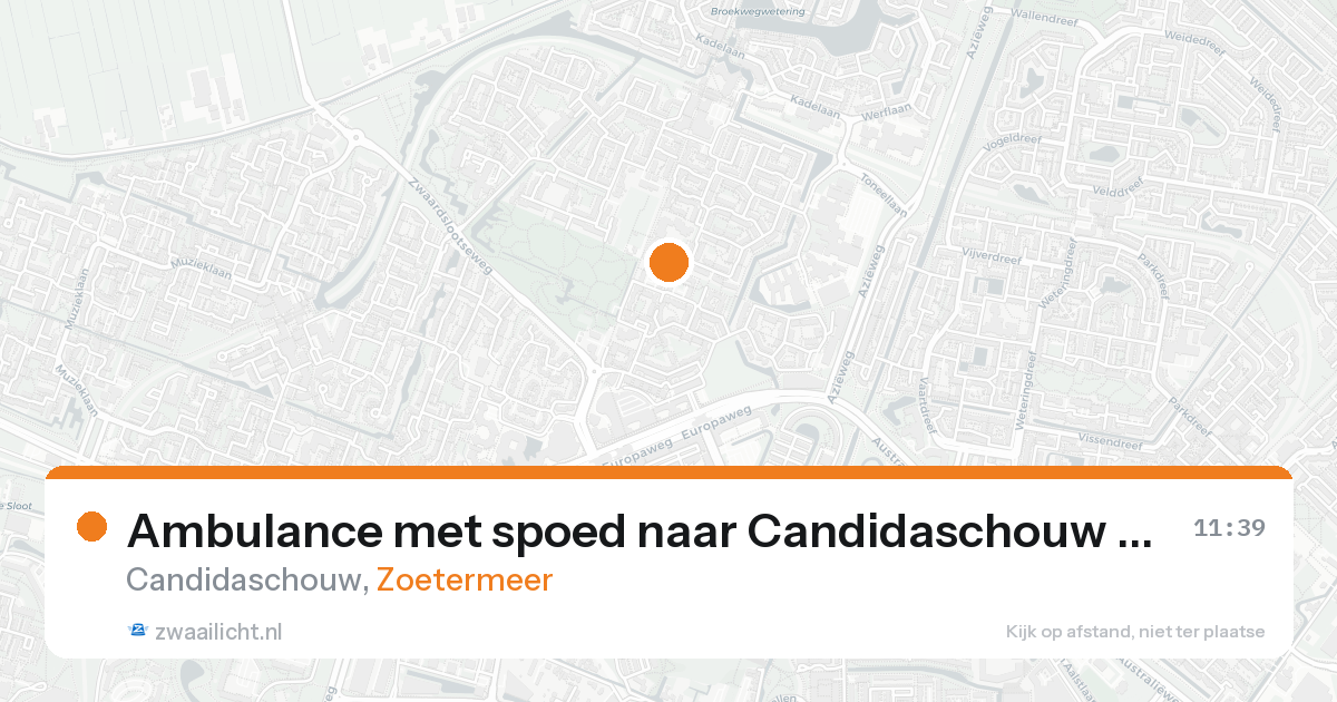 Ambulance met spoed naar Candidaschouw in Zoetermeer — 10 mei 2026