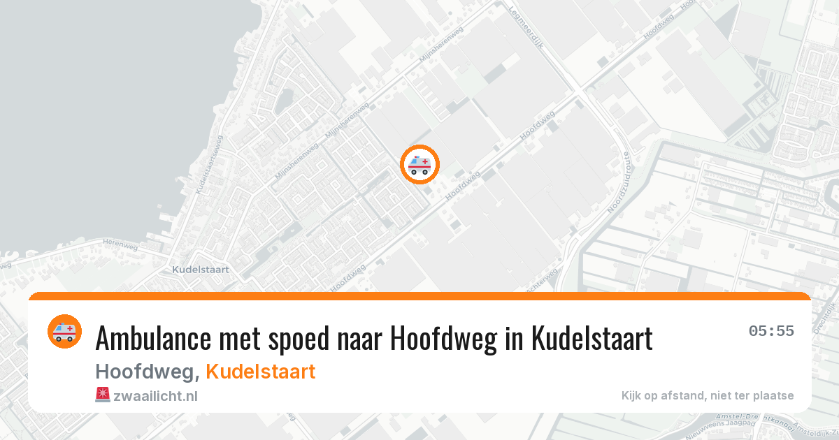 Ambulance met spoed naar Hoofdweg in Kudelstaart — 8 aug 2026