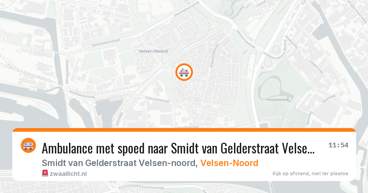 Ambulance met spoed naar Smidt van Gelderstraat Velsen-noord in Velsen-Noord — 21 jan 2026