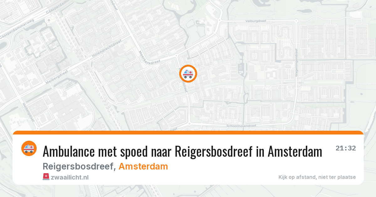 Ambulance met spoed naar Reigersbosdreef in Amsterdam — 23 mei 2026