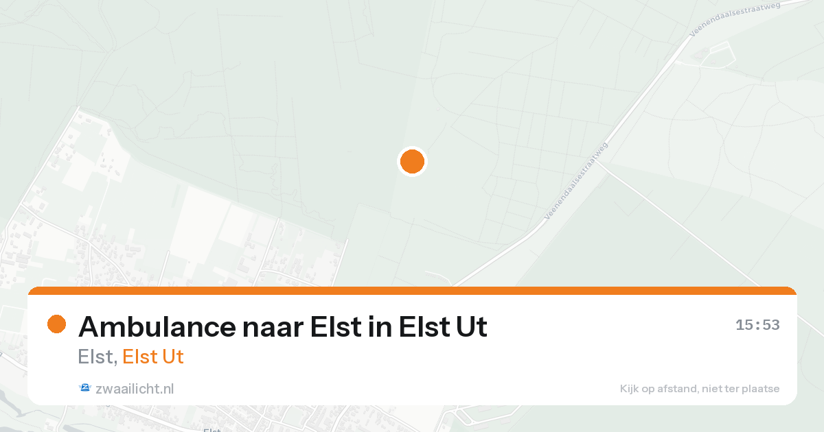 Ambulance naar Elst in Elst Ut — 16 aug 2026