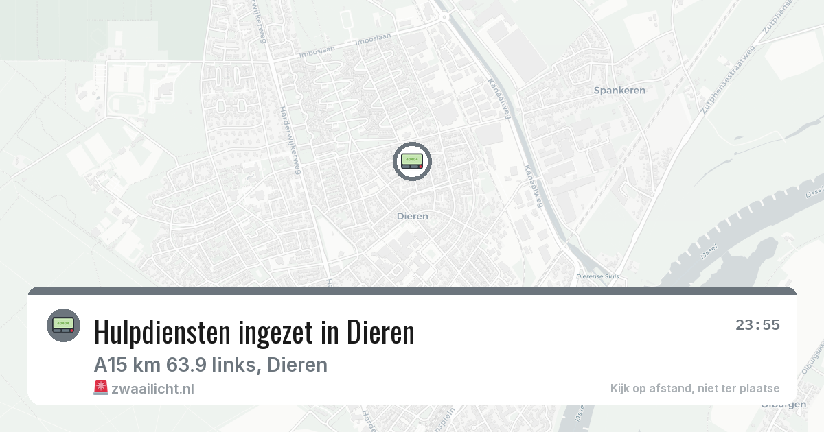 Hulpdiensten ingezet in Dieren — 8 feb 2026 | 🚨 Zwaailicht.nl