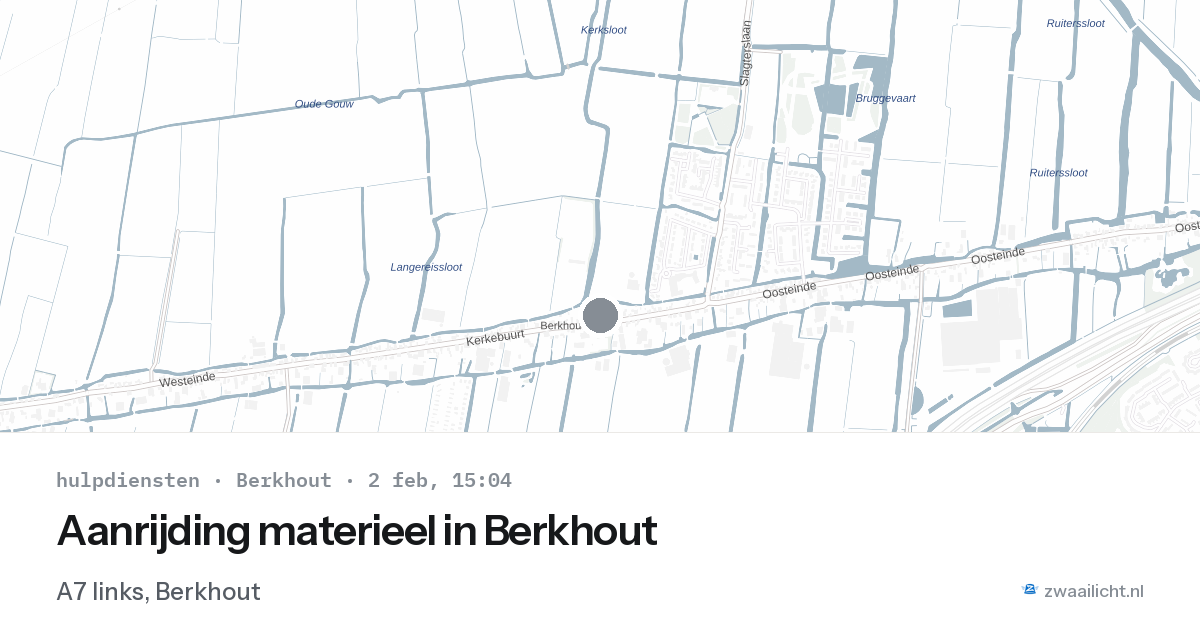 Aanrijding materieel in Berkhout — 2 feb 2026