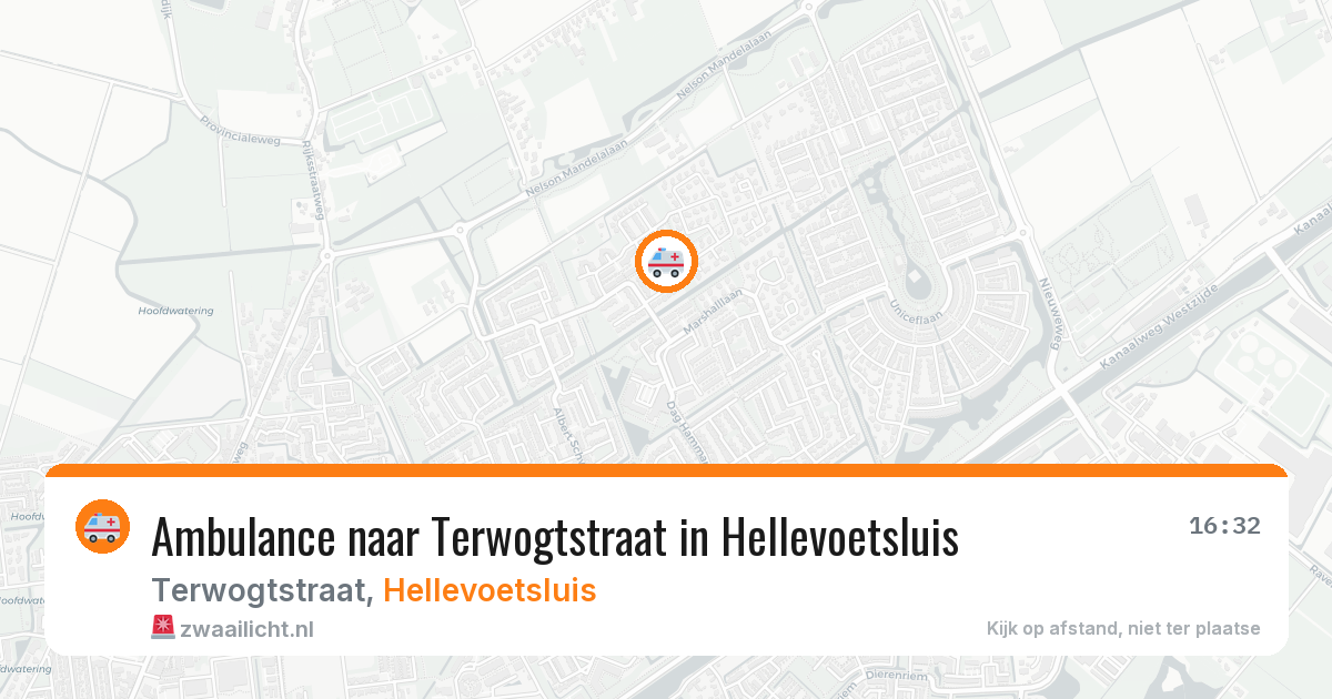 Ambulance naar Terwogtstraat in Hellevoetsluis — 7 aug 2026