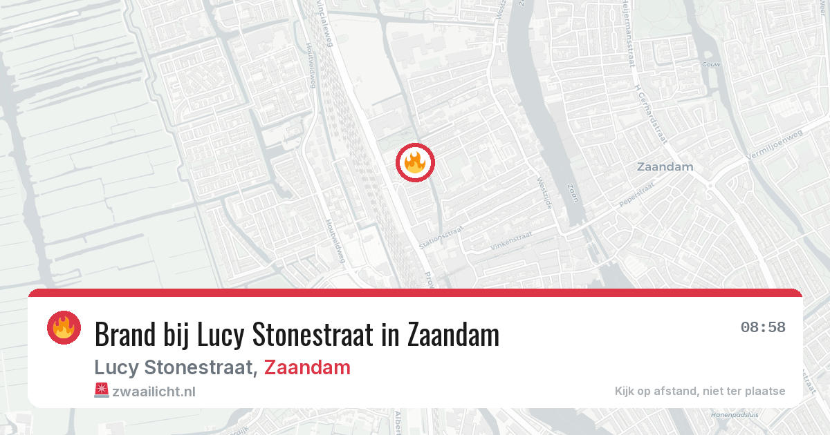 Brand bij Lucy Stonestraat in Zaandam — 6 jun 2026