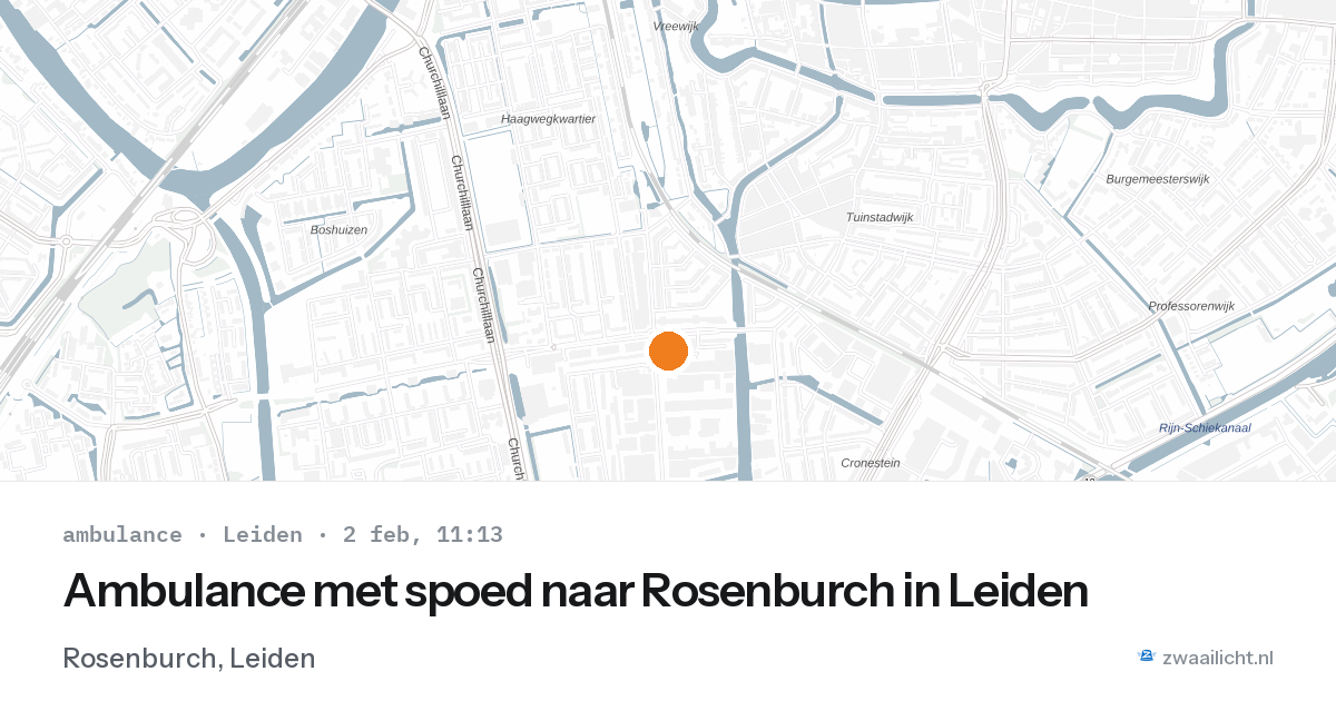Ambulance met spoed naar Rosenburch in Leiden — 2 feb 2026
