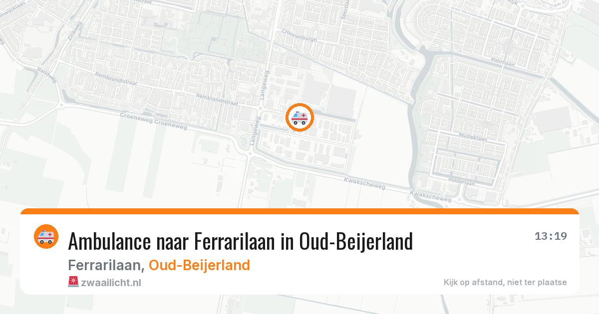 Ambulance naar Ferrarilaan in Oud-Beijerland — 12 mei 2026