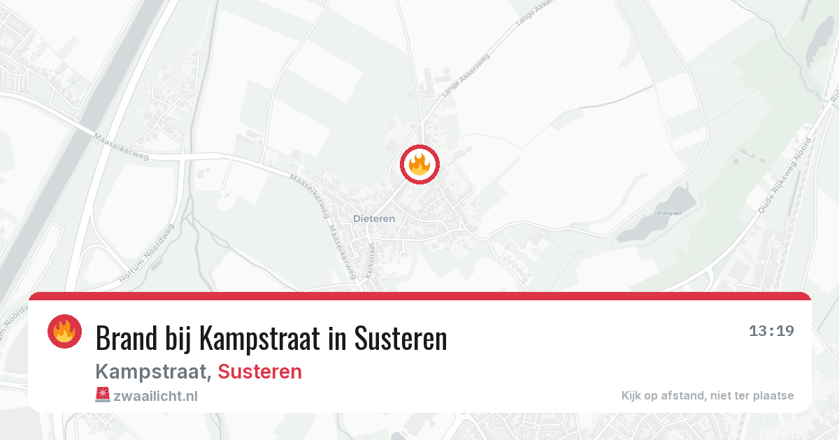 Brand bij Kampstraat in Susteren — 26 jun 2026