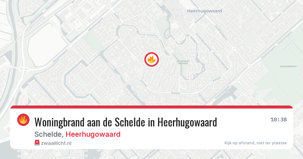 Woningbrand aan de Schelde in Heerhugowaard — 13 aug 2026