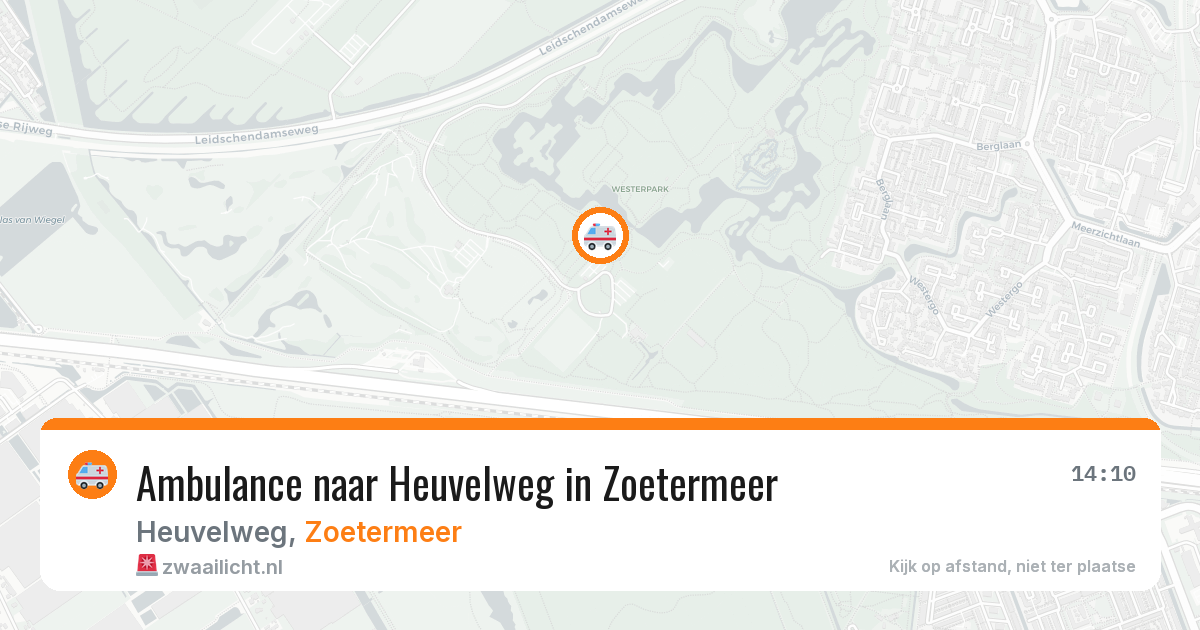 Ambulance naar Heuvelweg in Zoetermeer — 2 aug 2026
