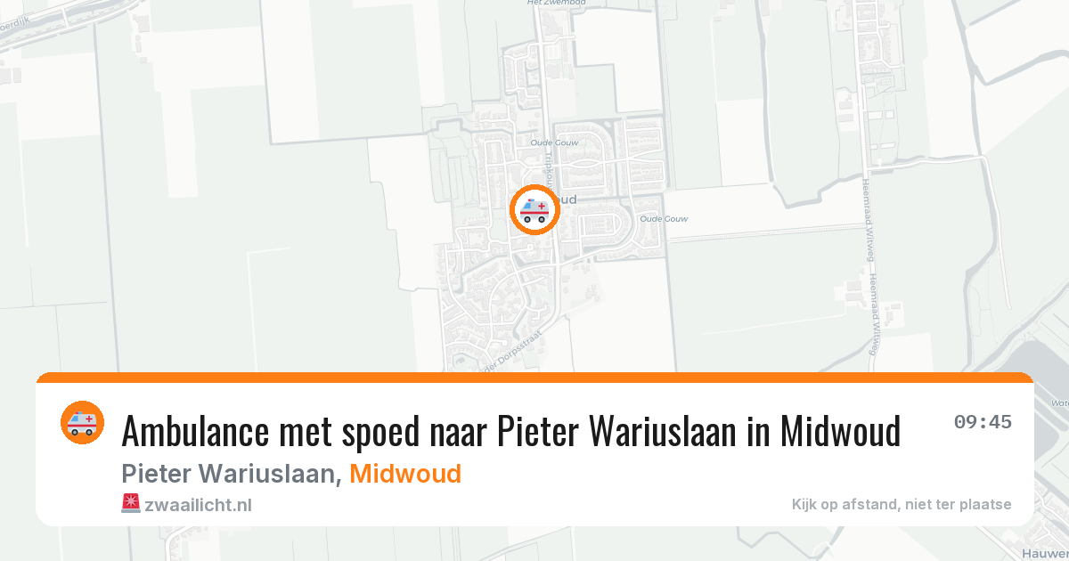 Ambulance met spoed naar Pieter Wariuslaan in Midwoud — 7 apr 2026