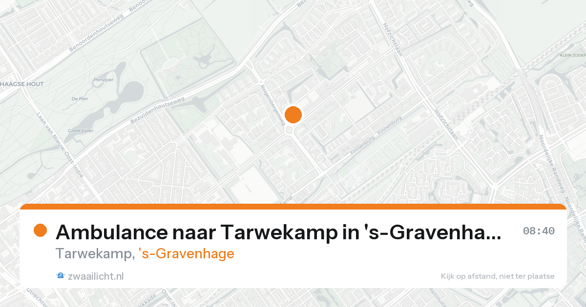 Ambulance naar Tarwekamp in 's-Gravenhage — 24 aug 2026