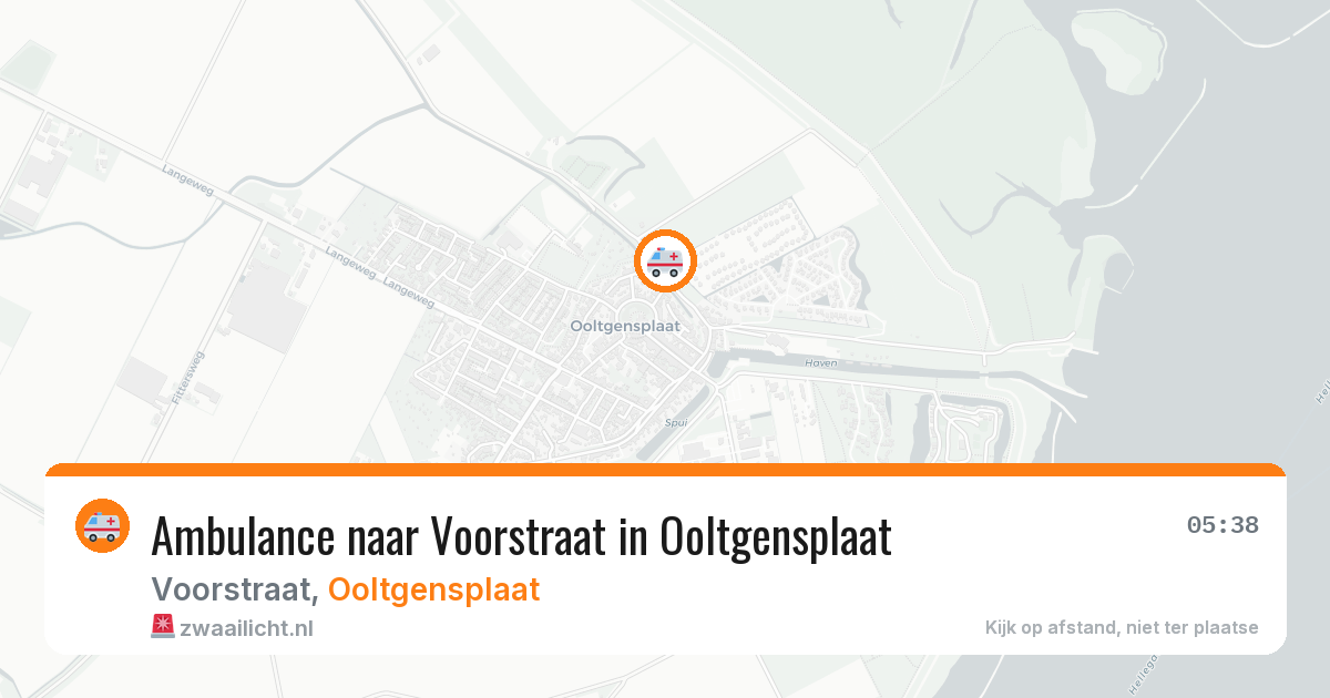Ambulance naar Voorstraat in Ooltgensplaat — 9 jul 2026