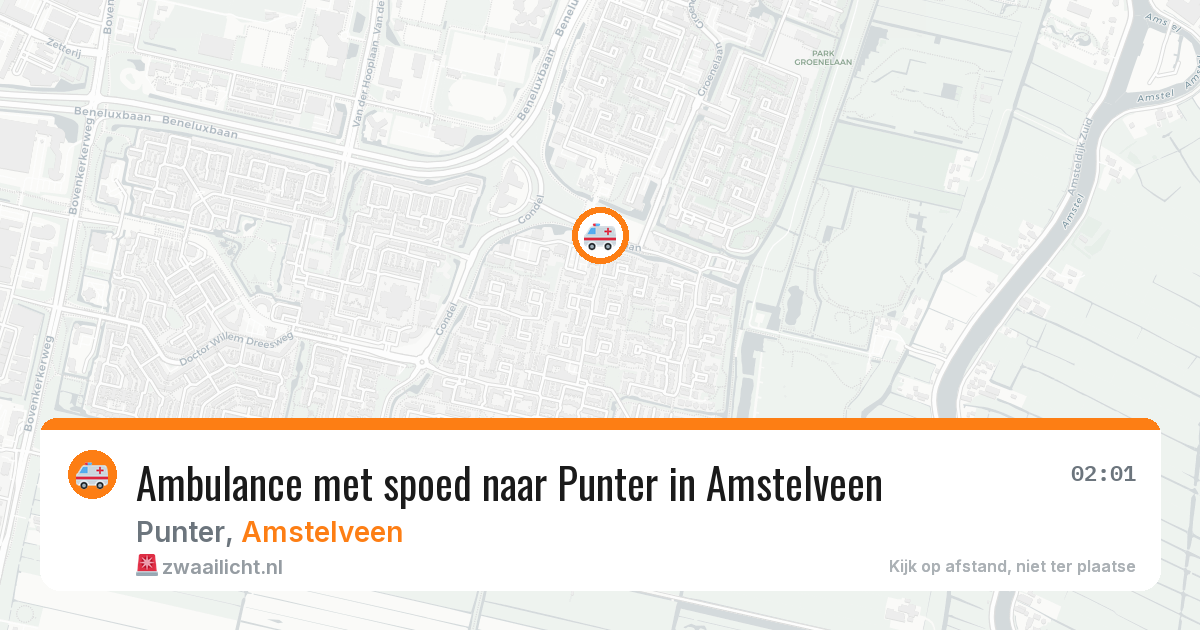 Ambulance met spoed naar Punter in Amstelveen — 2 apr 2026