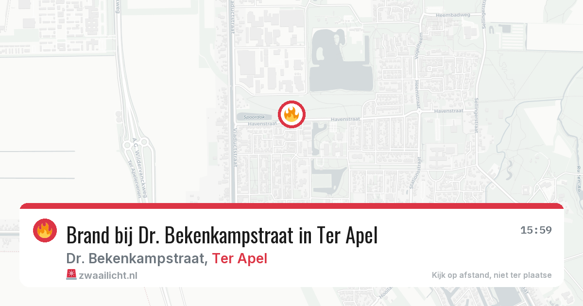 Brand bij Dr. Bekenkampstraat in Ter Apel — 23 jul 2026