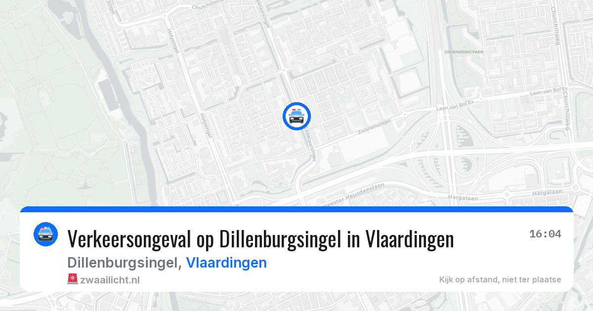 Verkeersongeval op Dillenburgsingel in Vlaardingen — 4 mei 2026