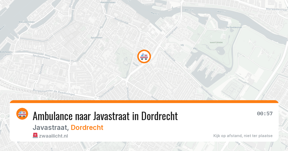Ambulance naar Javastraat in Dordrecht — 20 jul 2026
