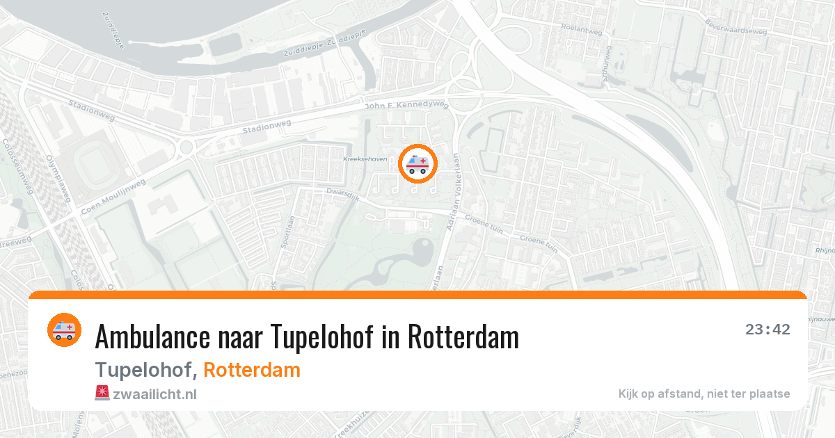 Ambulance naar Tupelohof in Rotterdam — 4 jul 2026