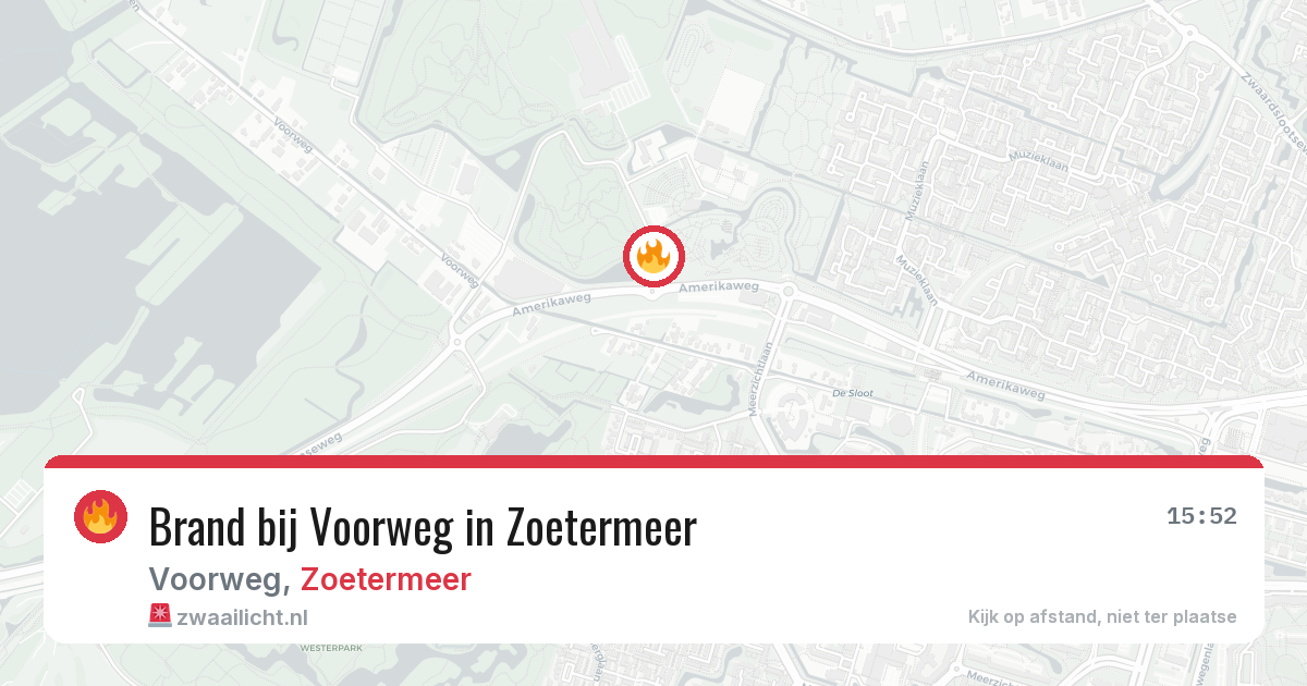Brand bij Voorweg in Zoetermeer — 10 aug 2026