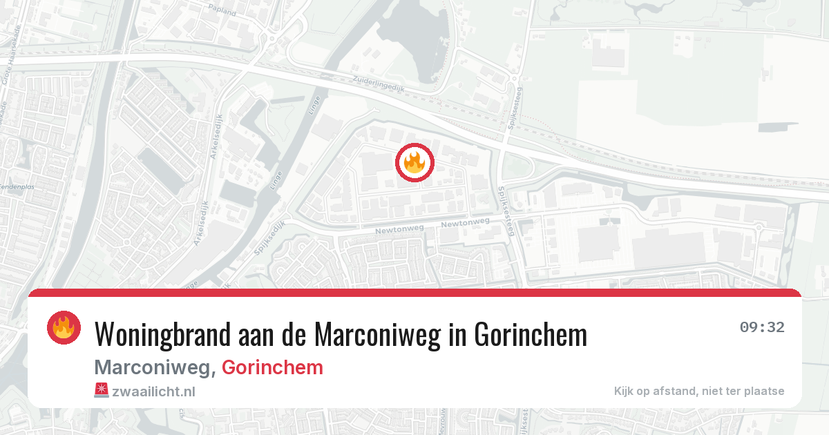 Woningbrand aan de Marconiweg in Gorinchem — 8 jul 2026