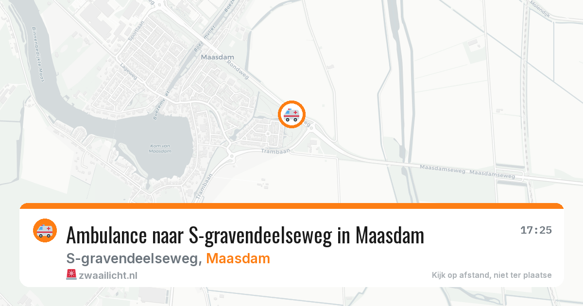 Ambulance naar S-gravendeelseweg in Maasdam — 17 jun 2026