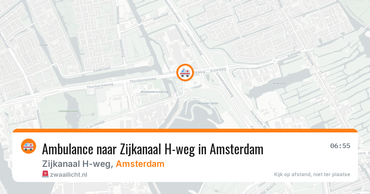 Ambulance naar Zijkanaal H-weg in Amsterdam — 19 mei 2026