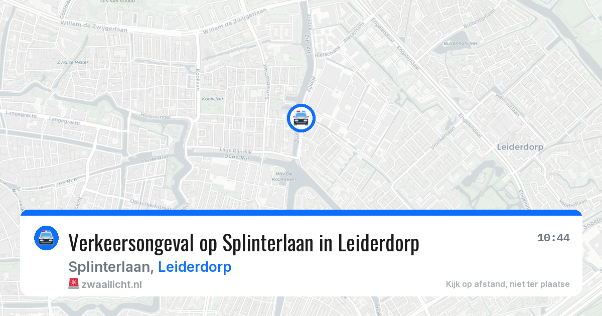 Verkeersongeval op Splinterlaan in Leiderdorp — 5 aug 2026